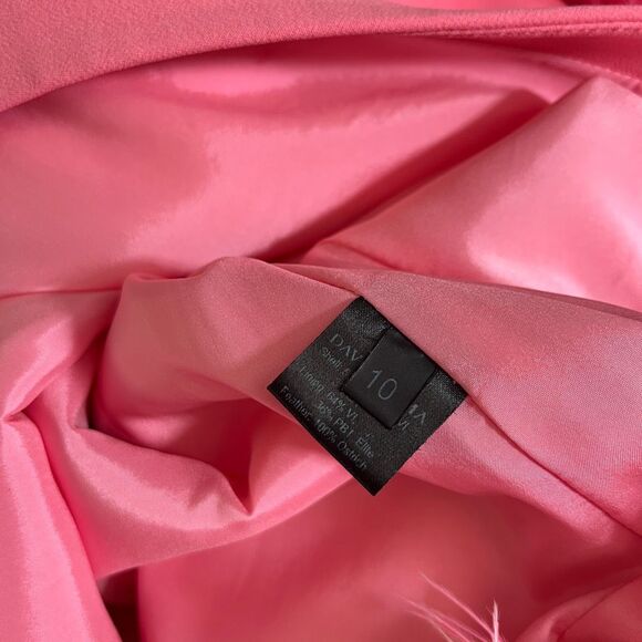 David Koma High Slit Feather Bra Dress in‎ Pink - Picture 14 of 16